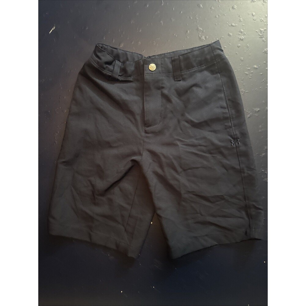 Toddler Boys Under Armour Navy Blue Strechy Shorts With Button Size 7
